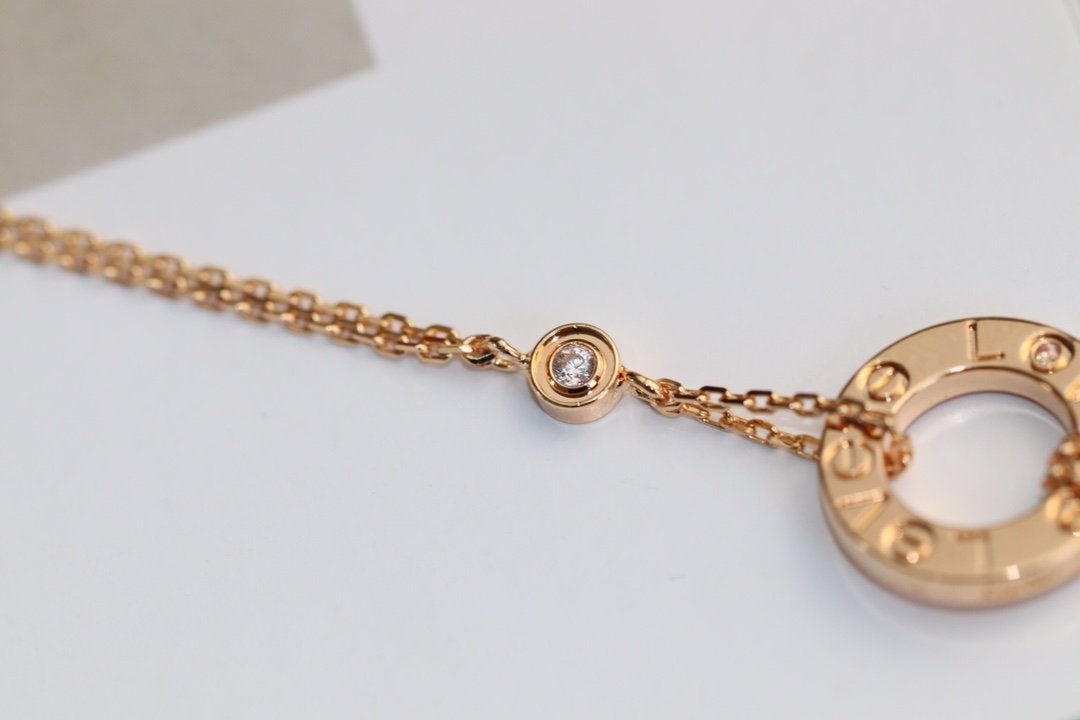 [Vintora]LOVE NECKLACE ADJUSTABLE Vintora GOLD 2 DIAMOND