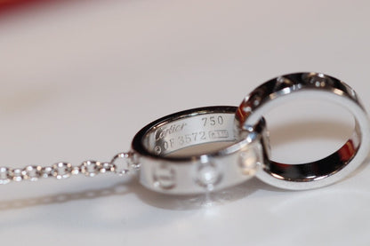 [Vintora]LOVE NECKLACE PINK GOLD AND SILVER