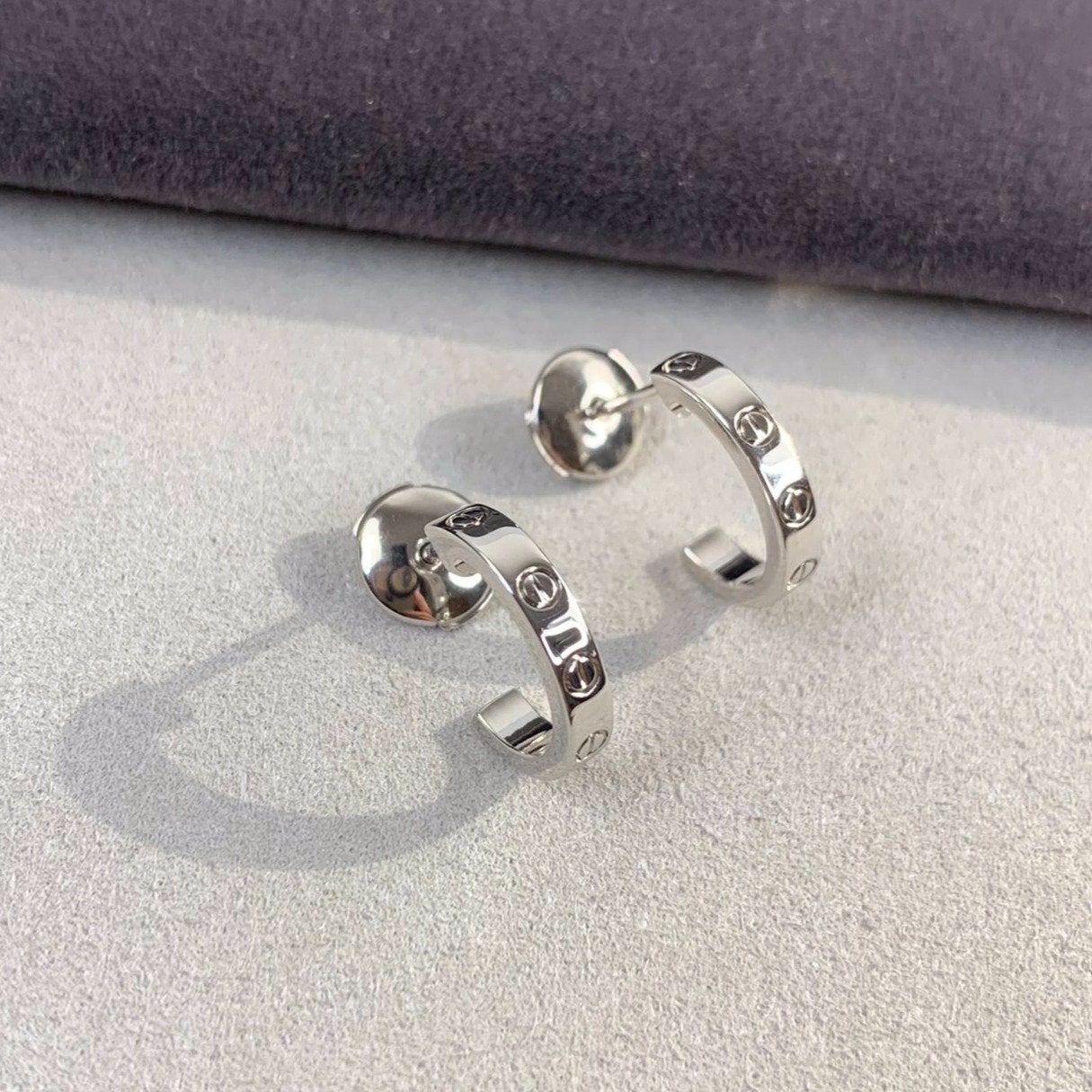 [Vintora]LOVE EARRINGS 2.65MM SILVER
