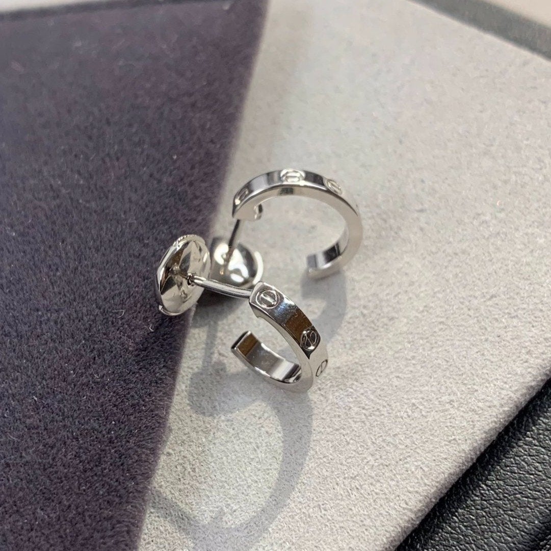 [Vintora]LOVE EARRINGS 2.65MM SILVER