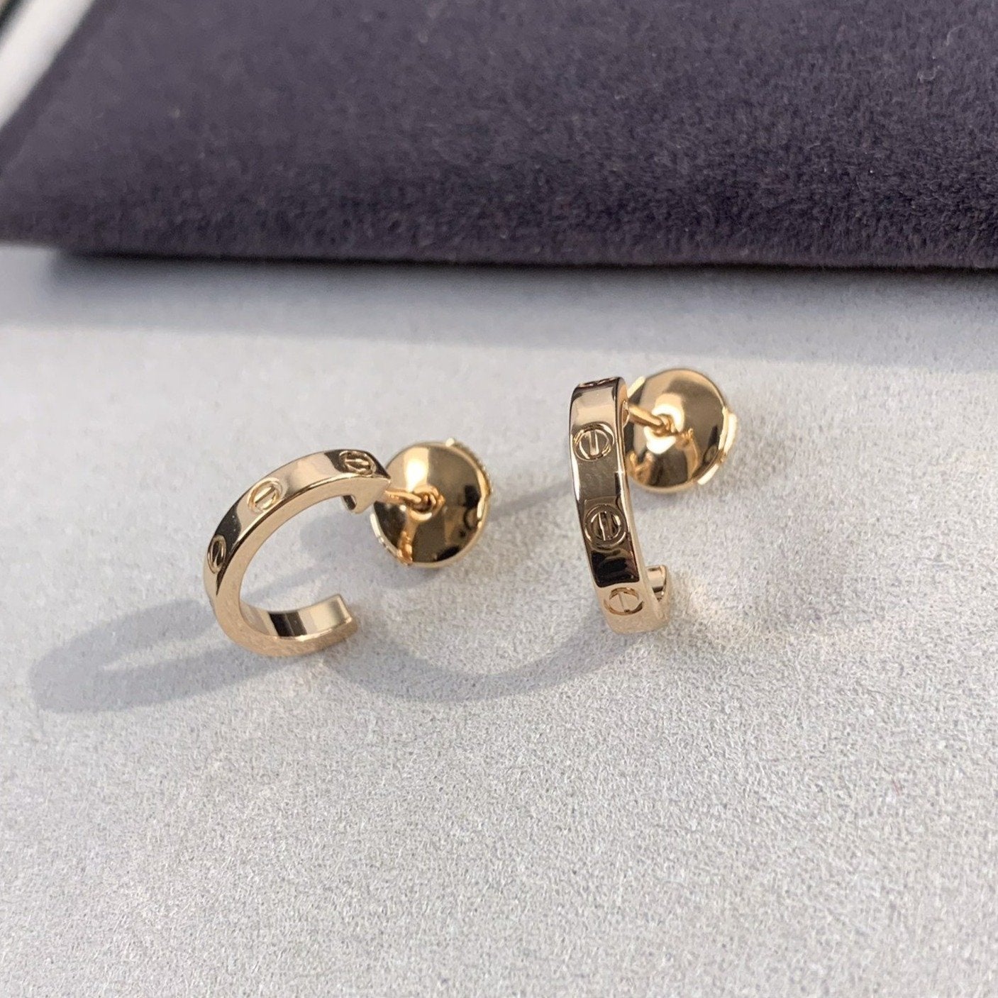 [Vintora]LOVE EARRINGS 2.65MM PINK GOLD