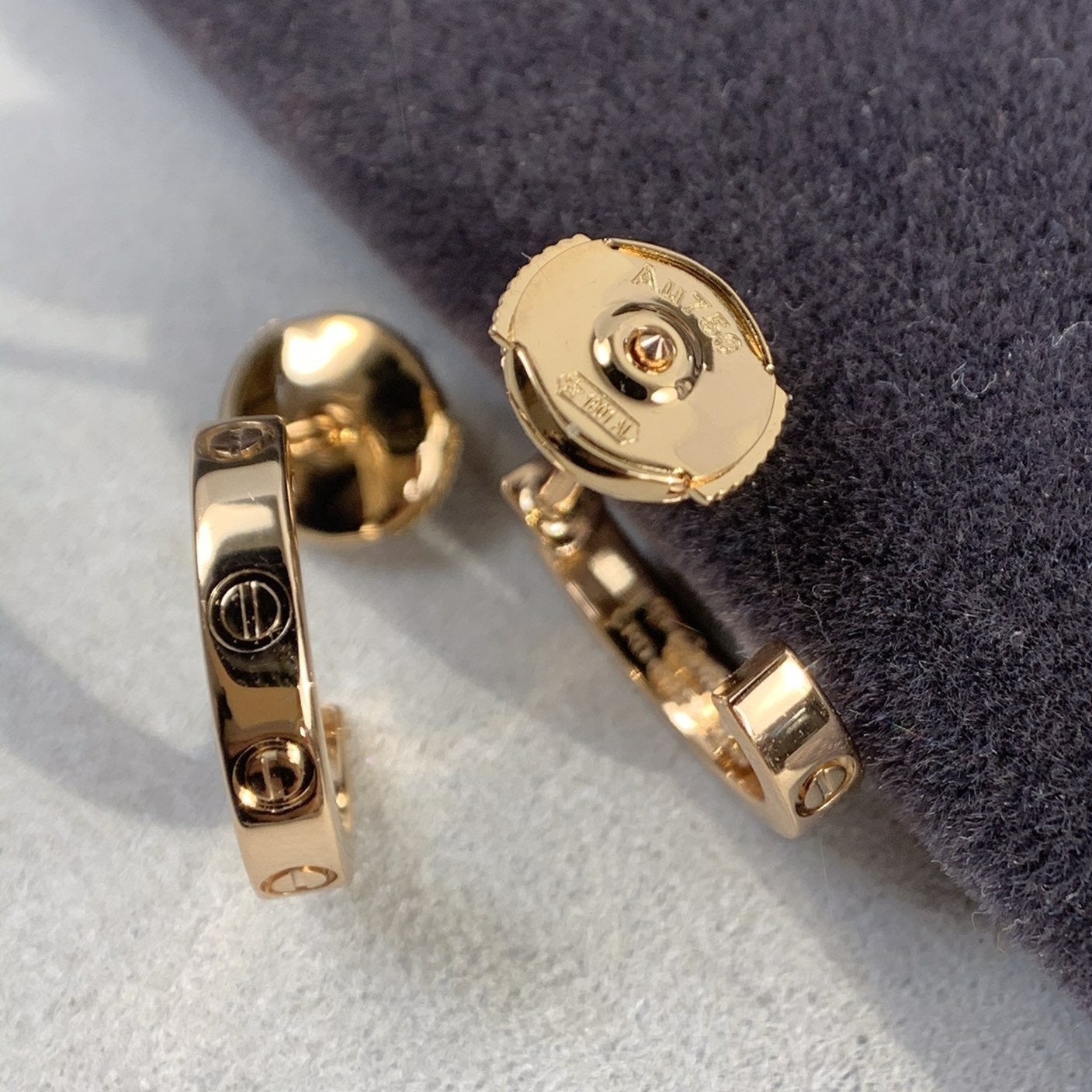 [Vintora]LOVE EARRINGS 2.65MM PINK GOLD