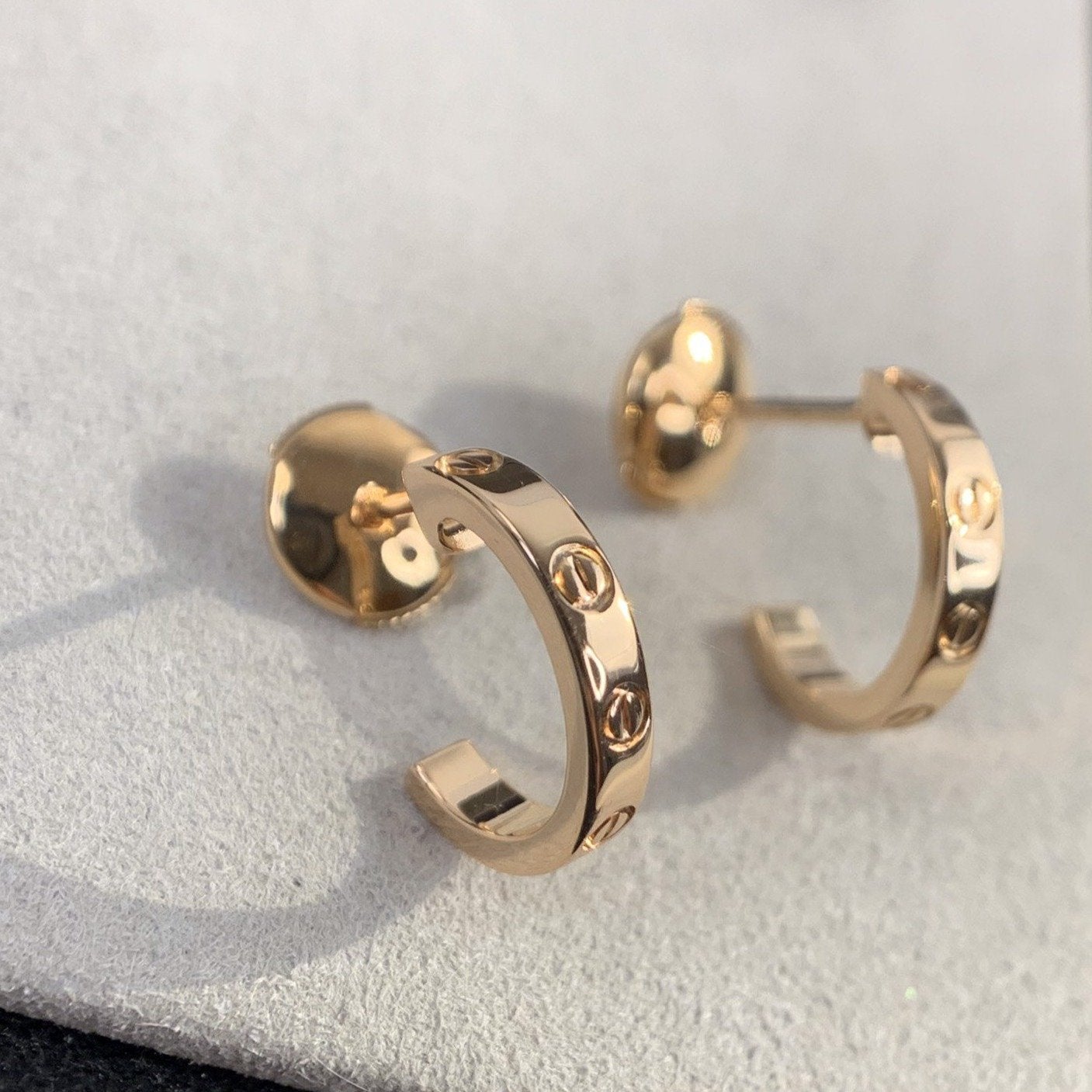 [Vintora]LOVE EARRINGS 2.65MM PINK GOLD