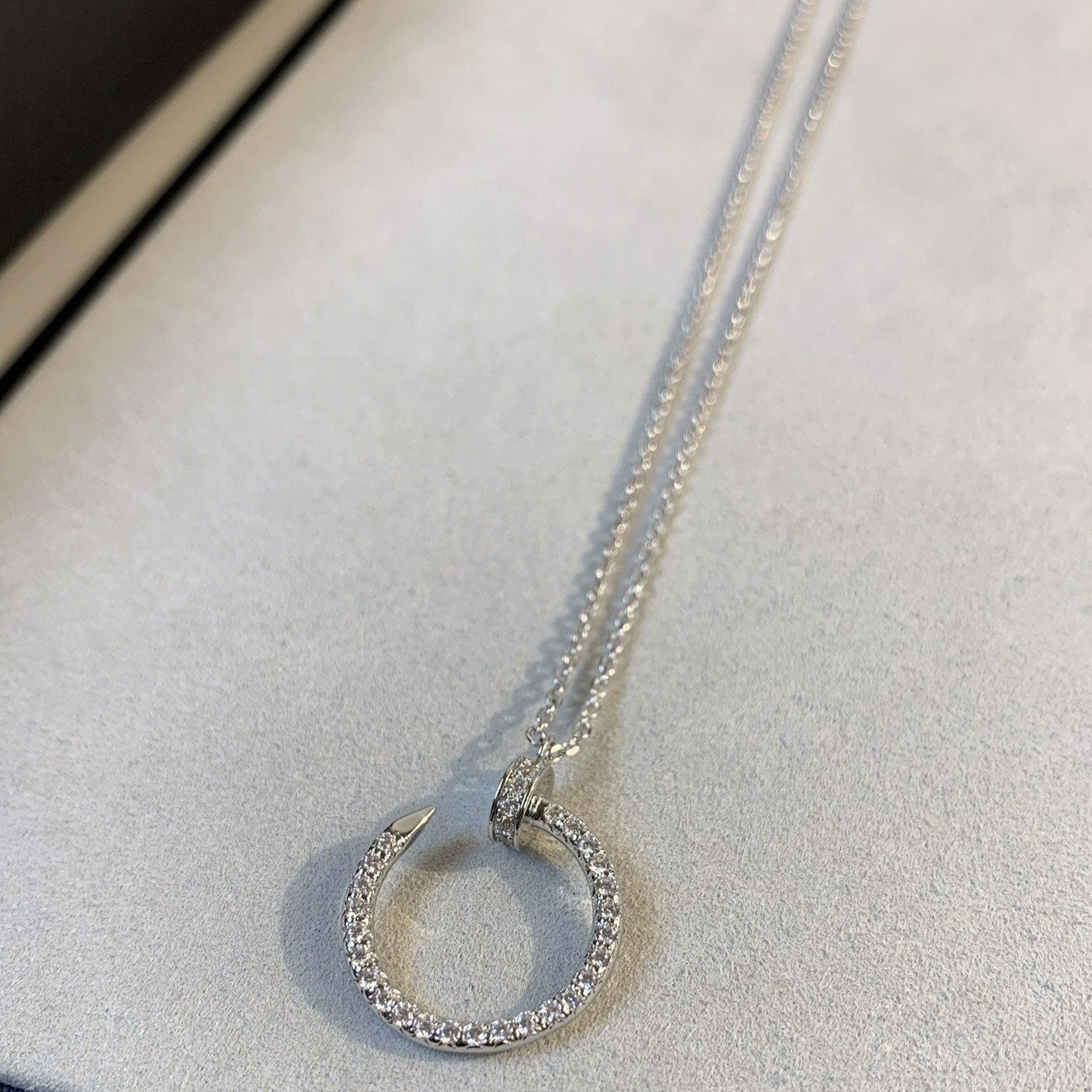 [Vintora]JUSTE NECKLACE SILVER DIAMONDS