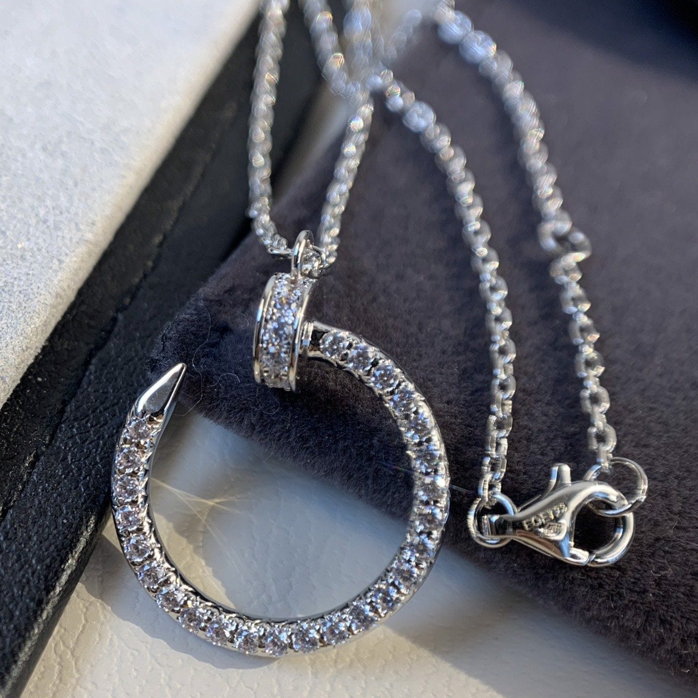 [Vintora]JUSTE NECKLACE SILVER DIAMONDS