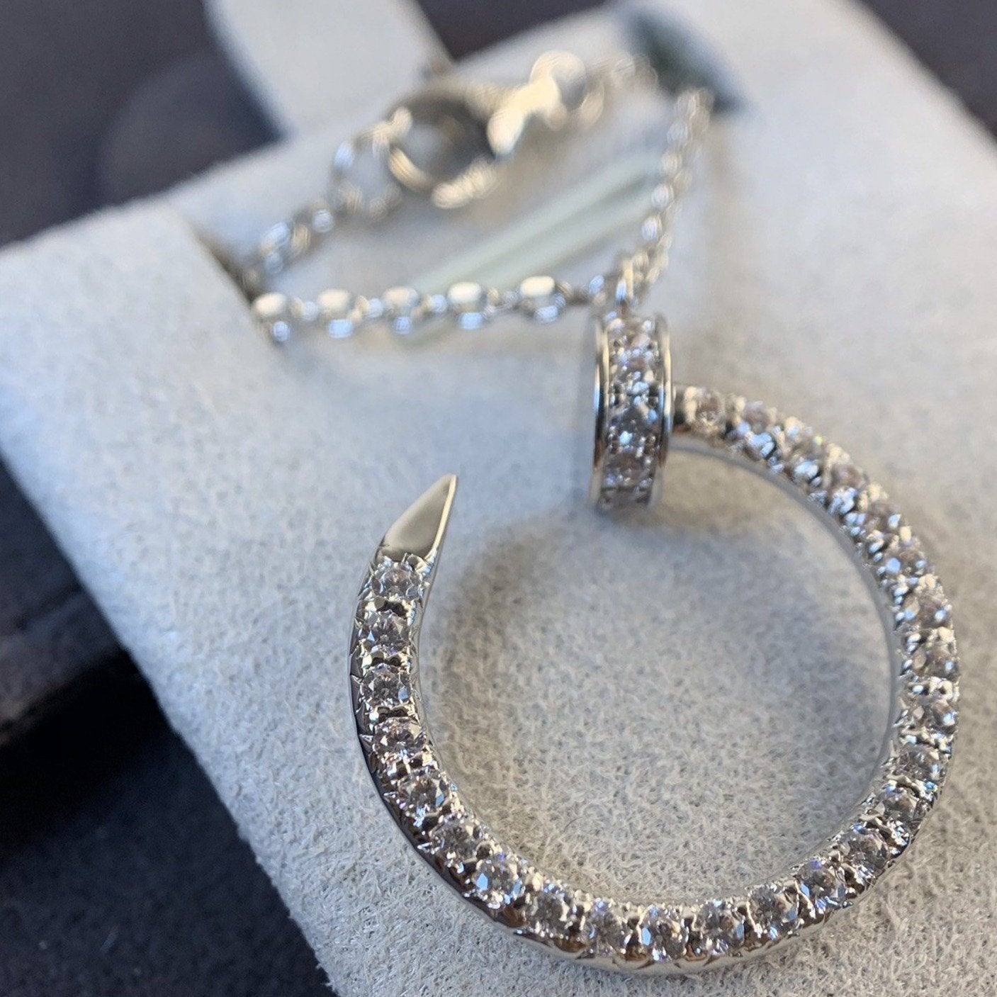 [Vintora]JUSTE NECKLACE SILVER DIAMONDS