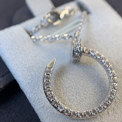 [Vintora]JUSTE NECKLACE SILVER DIAMONDS