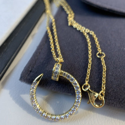 [Vintora]JUSTE NECKLACE GOLD DIAMONDS