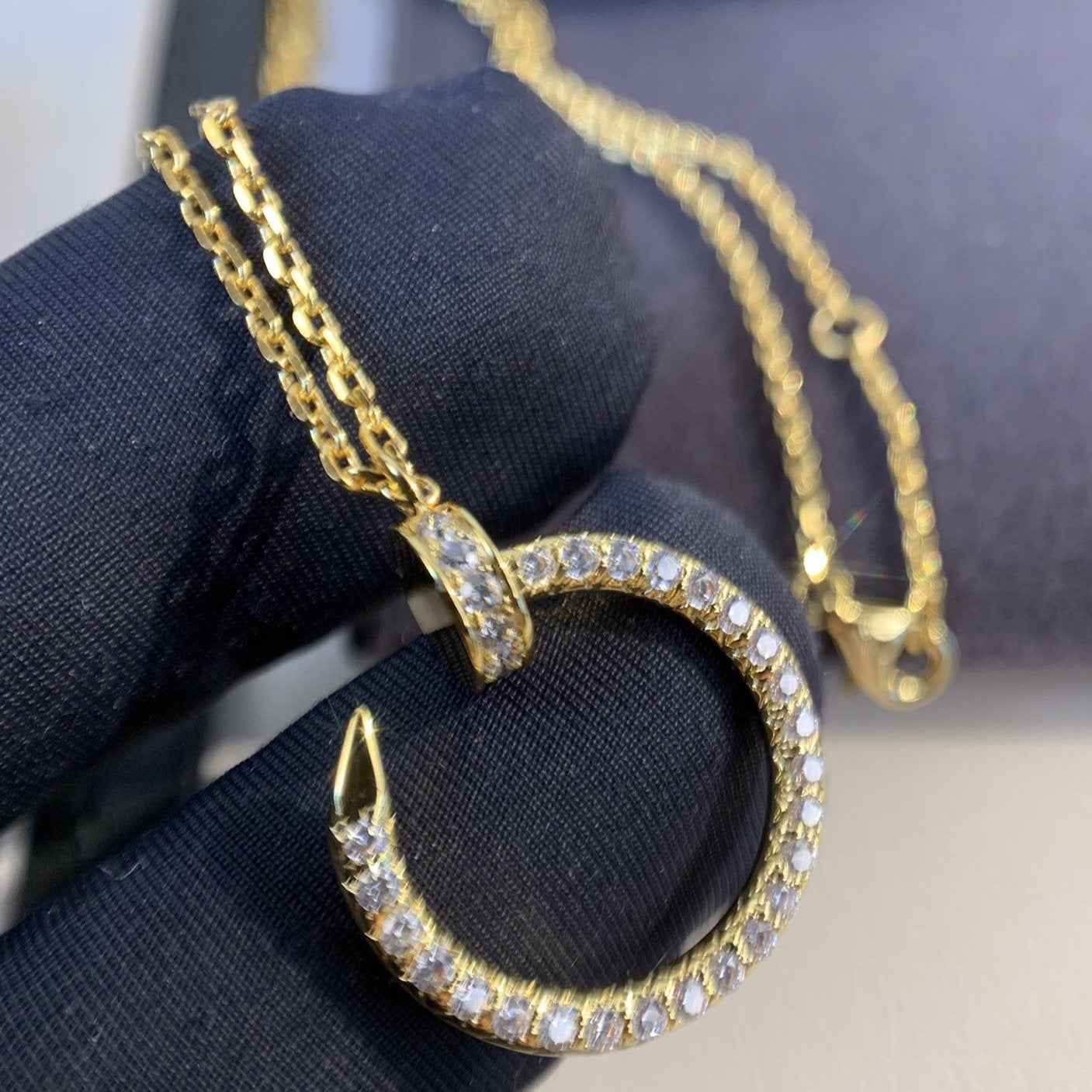 [Vintora]JUSTE NECKLACE GOLD DIAMONDS
