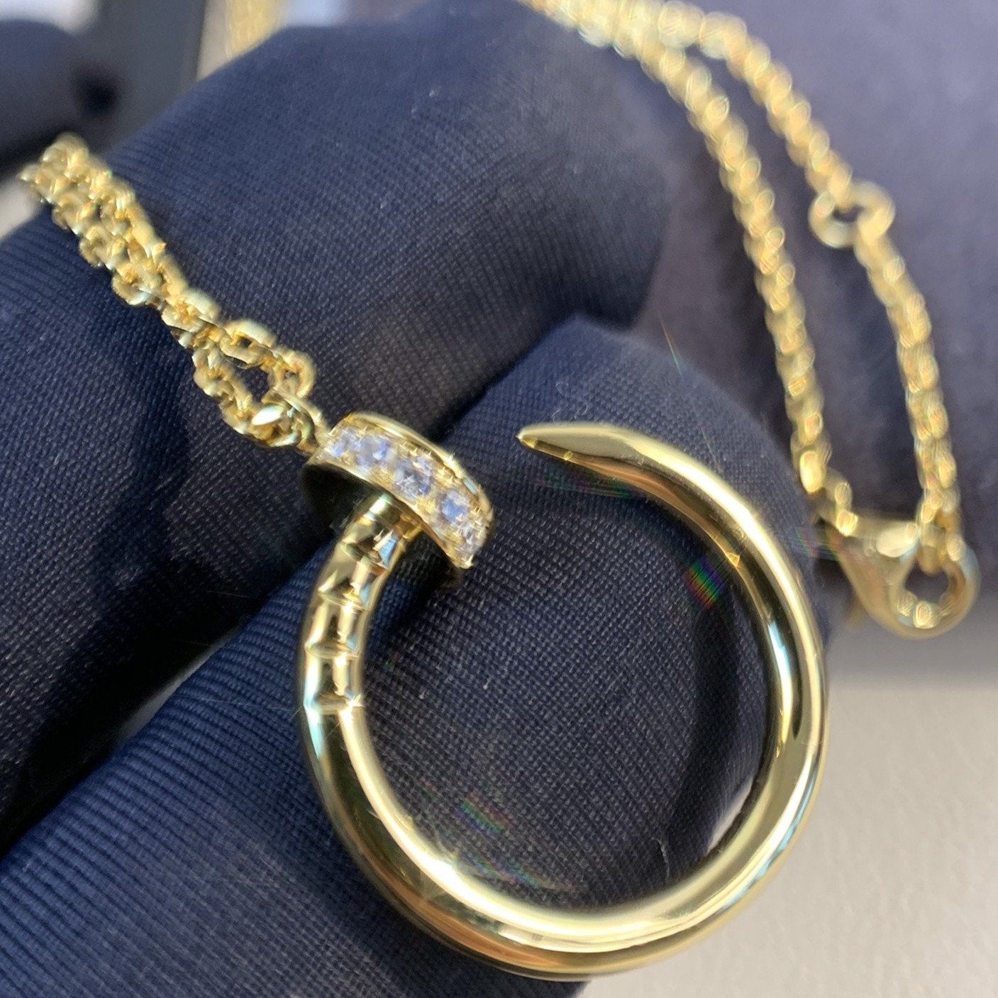 [Vintora]JUSTE NECKLACE GOLD DIAMONDS