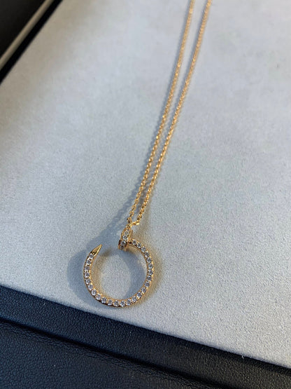 [Vintora]JUSTE NECKLACE PINK GOLD DIAMONDS