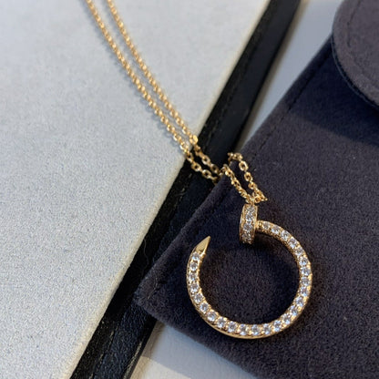 [Vintora]JUSTE NECKLACE PINK GOLD DIAMONDS