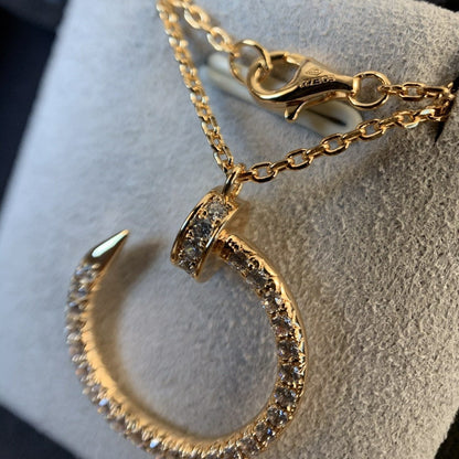 [Vintora]JUSTE NECKLACE PINK GOLD DIAMONDS