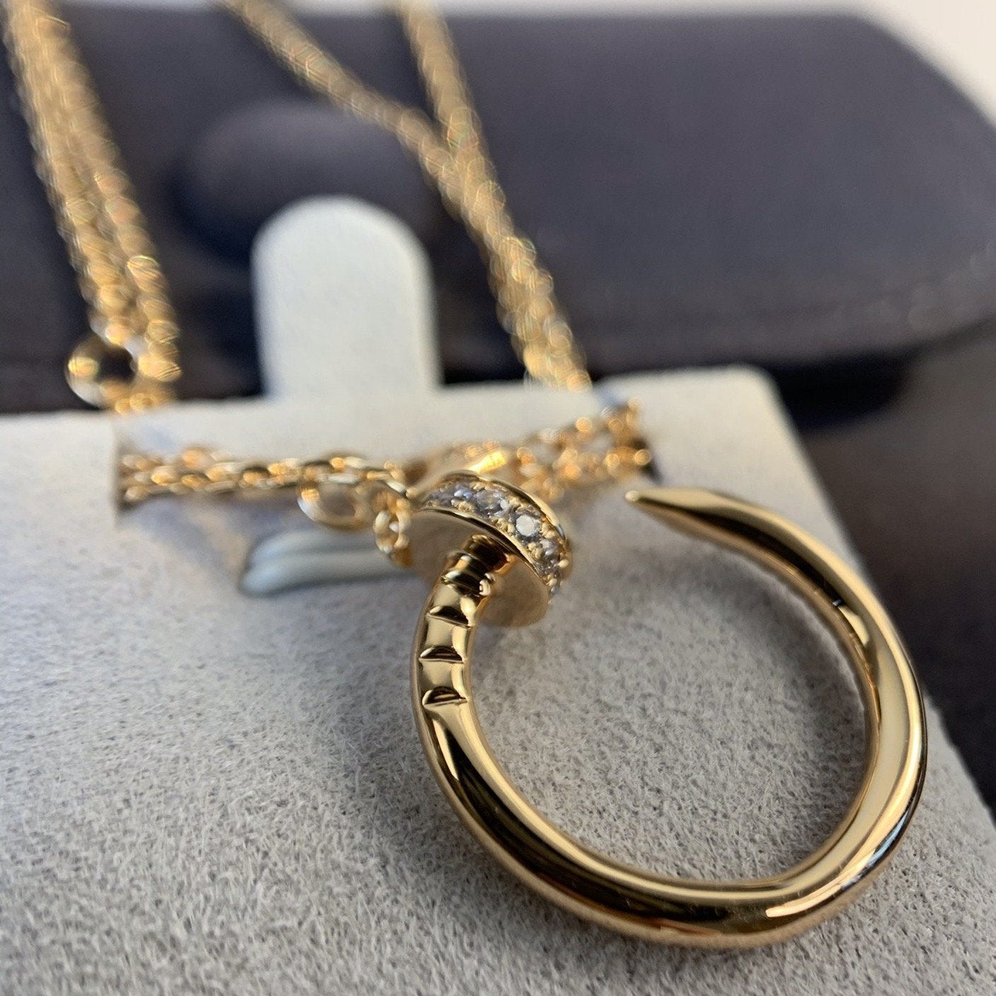 [Vintora]JUSTE NECKLACE PINK GOLD DIAMONDS