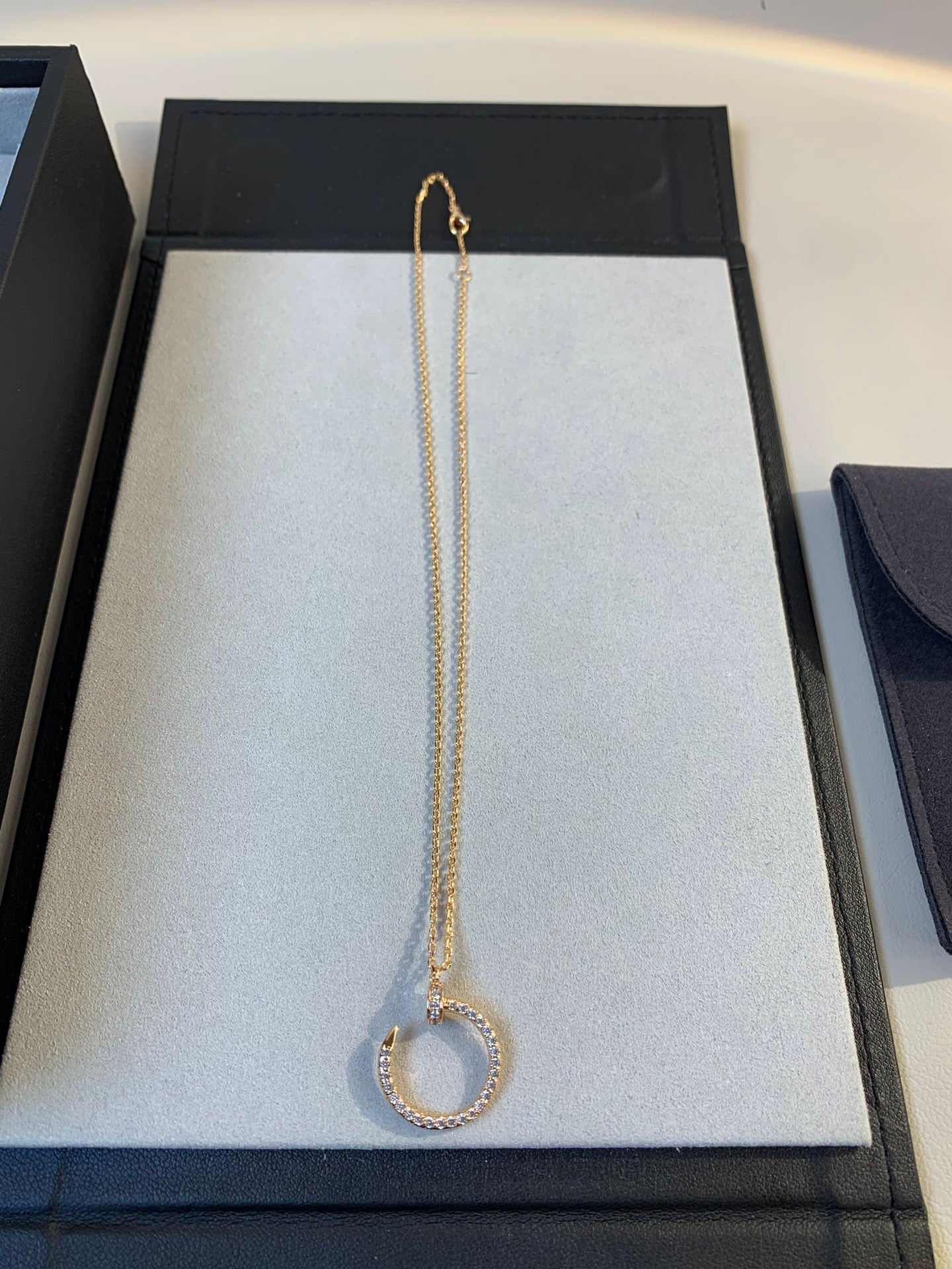 [Vintora]JUSTE NECKLACE PINK GOLD DIAMONDS