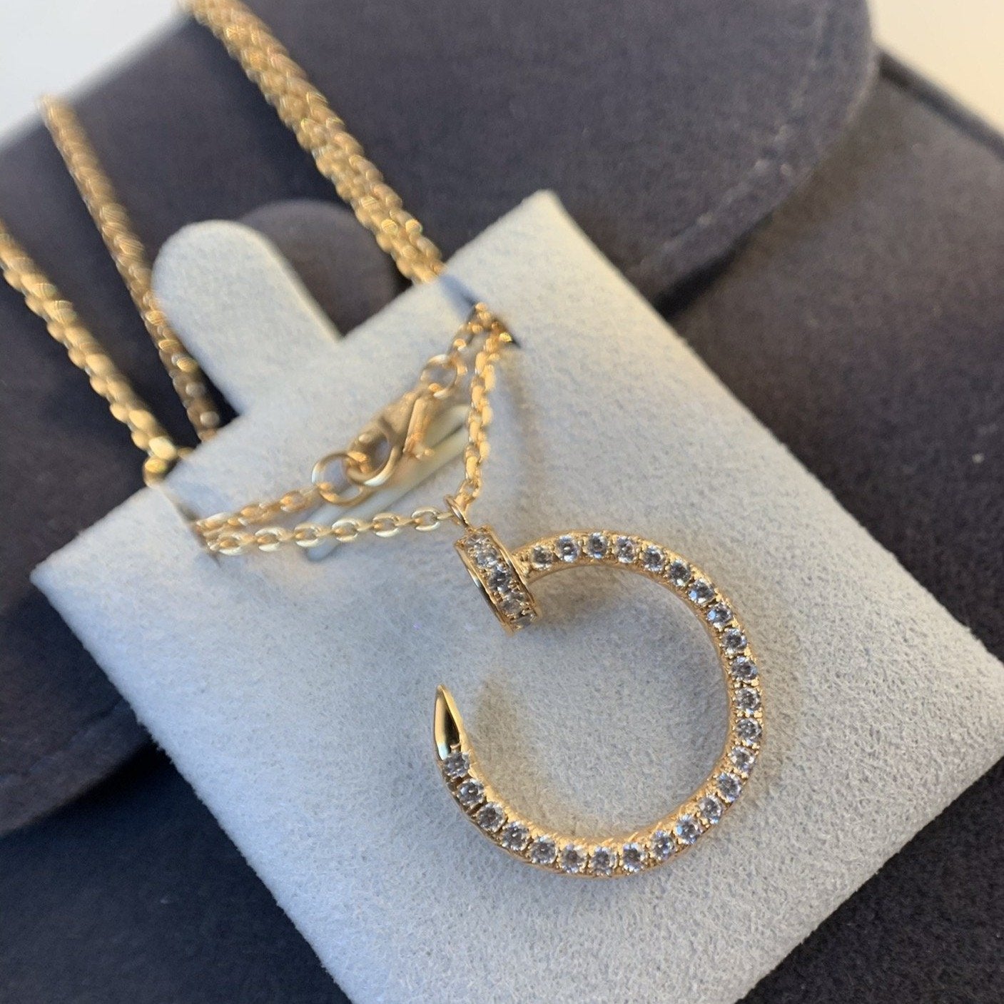 [Vintora]JUSTE NECKLACE PINK GOLD DIAMONDS