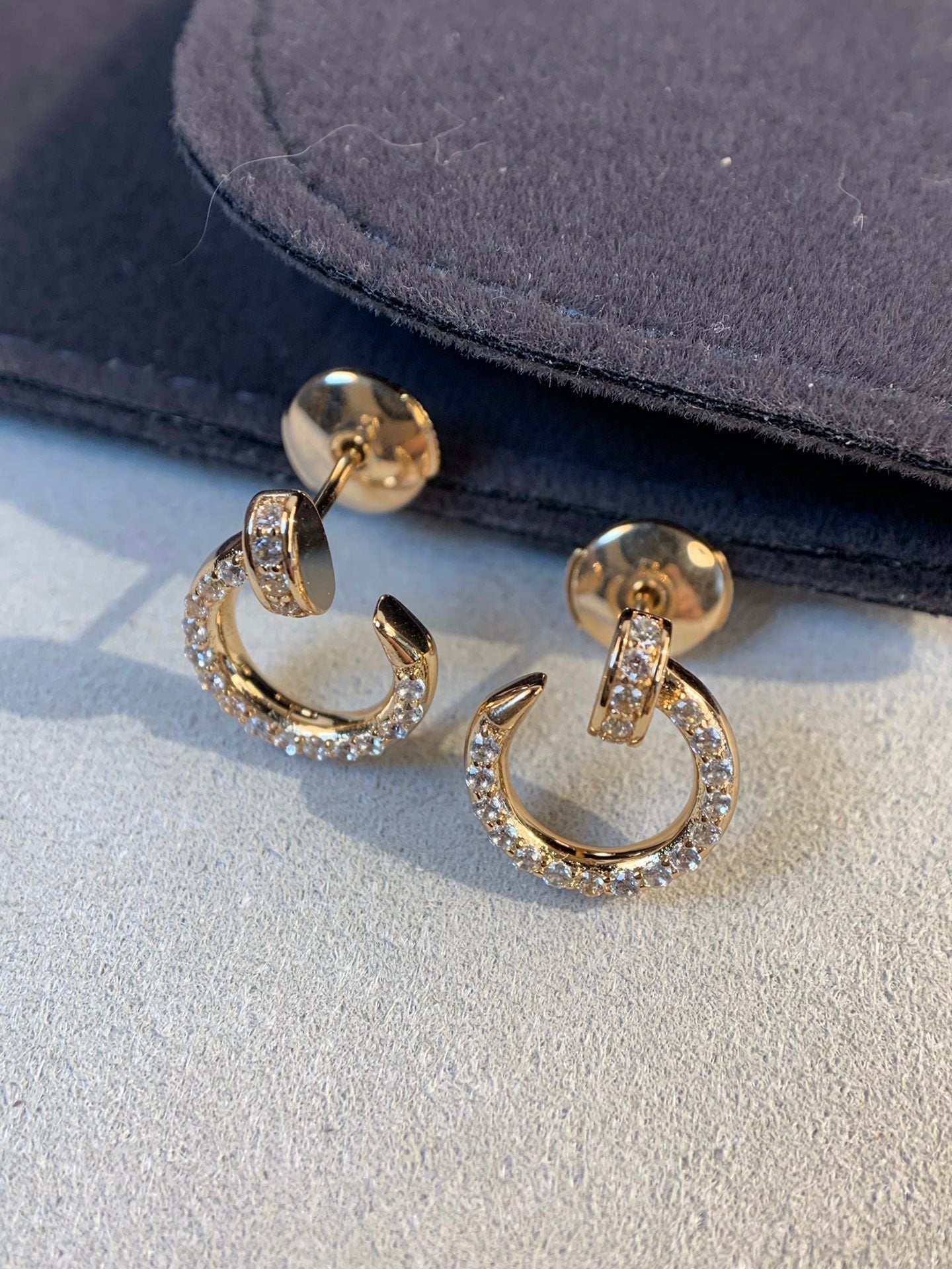 [Vintora]JUSTE EARRINGS GOLD DIAMONDS