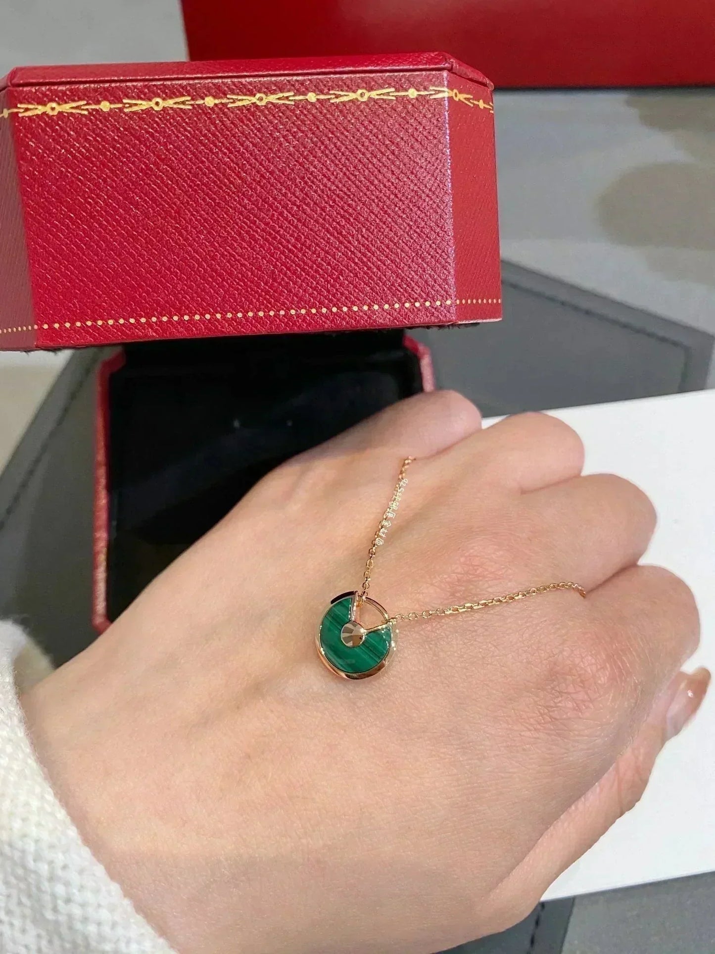 [Vintora]AMULETTE Vintora GOLD MALACHITE NECKLACE