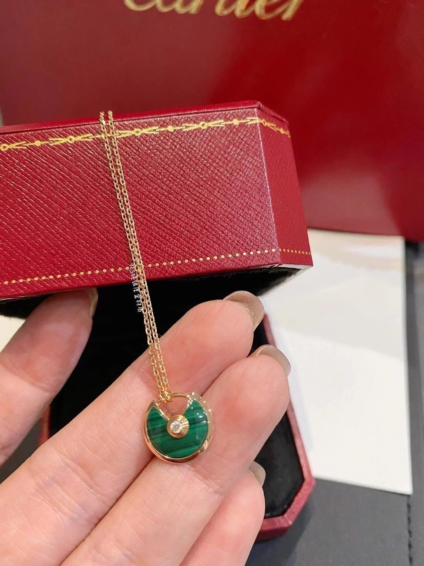 [Vintora]AMULETTE Vintora GOLD MALACHITE NECKLACE