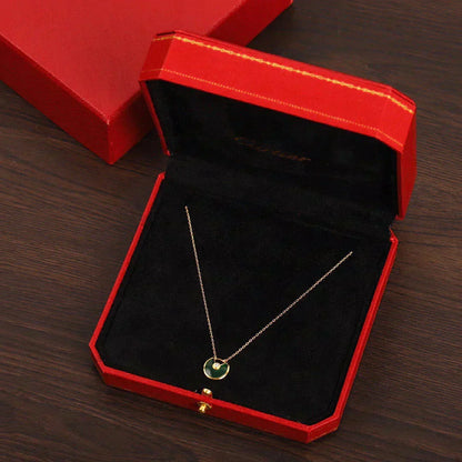 [Vintora]AMULETTE GOLD MALACHITE NECKLACE