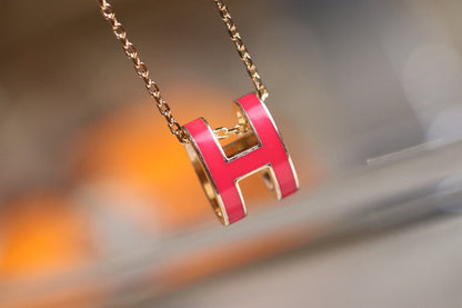[Vintora]POP H PEDANT PINK GOLD