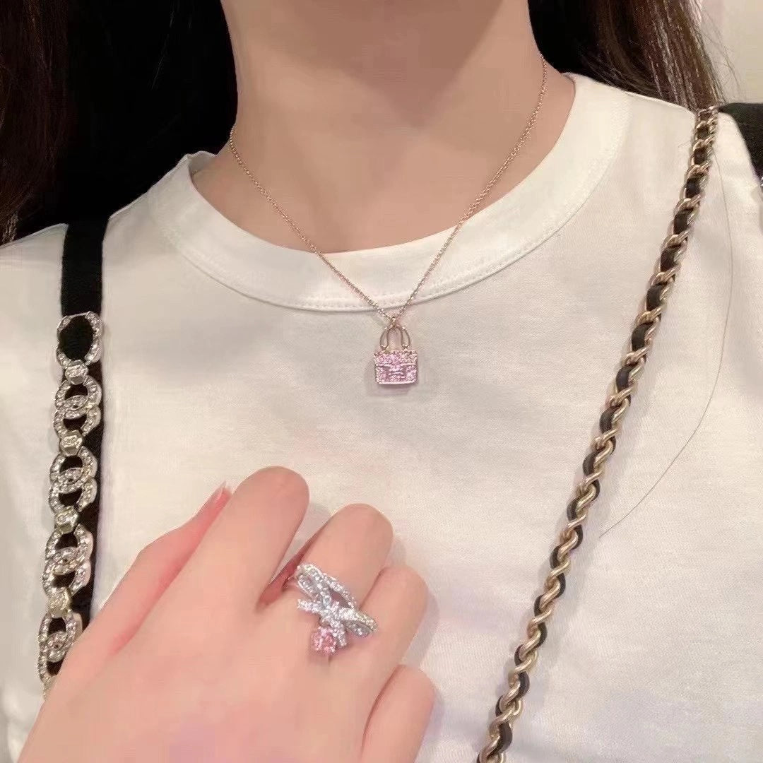 [Vintora]CONSTANCE PEDANT PURPLE DIAMOND NECKLACE