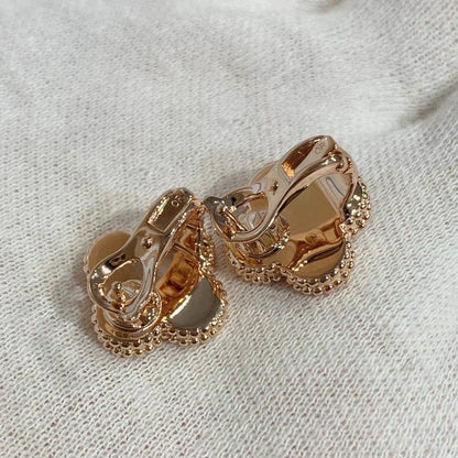 [Vintora]CLOVER MEDIUM 1 MOTIFS CARNELIAN  DIAMOND earrings