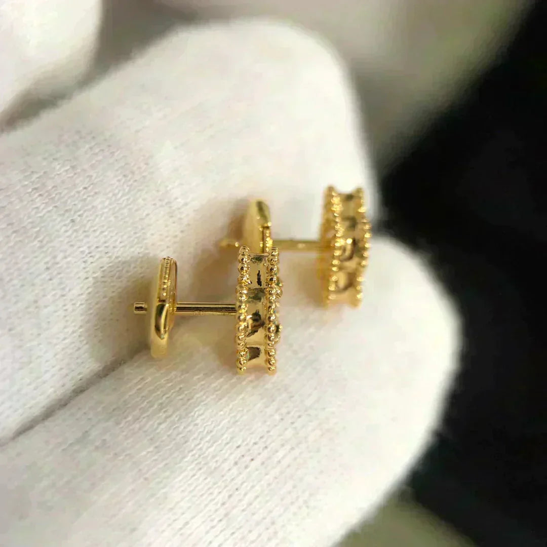 [Vintora]CLOVER MINI 9.5MM MALACHITE  EARRINGS