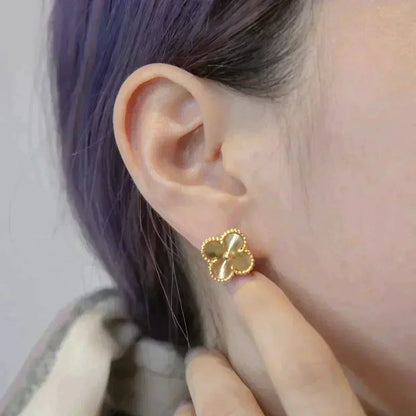 [Vintora]CLOVER MEDIUM 1 MOTIFS LASER EARRINGS