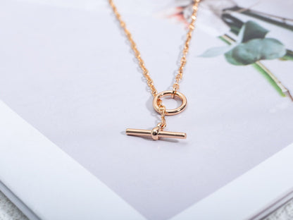 [Vintora]ECHAPPEE NECKLACE PINK GOLD