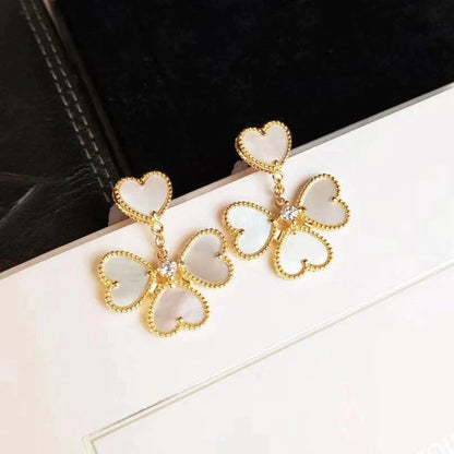 [Vintora]CLOVER SWEET WHITE MOP EARRINGS