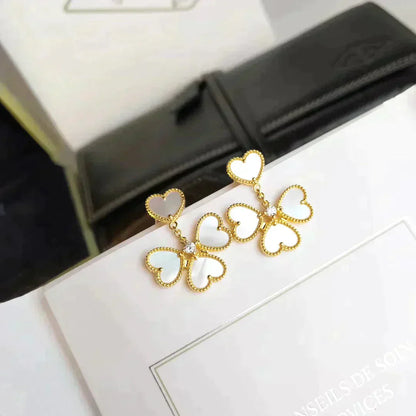 [Vintora]CLOVER SWEET WHITE MOP EARRINGS