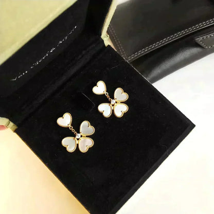 [Vintora]CLOVER SWEET WHITE MOP EARRINGS