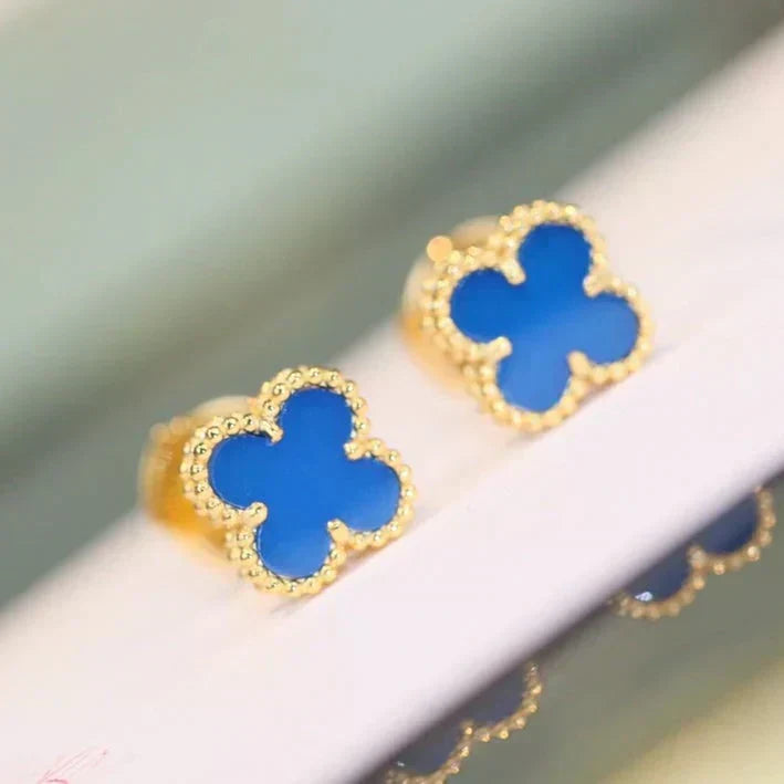 [Vintora]CLOVER MINI 9.5MM TURQUOISE EARRINGS