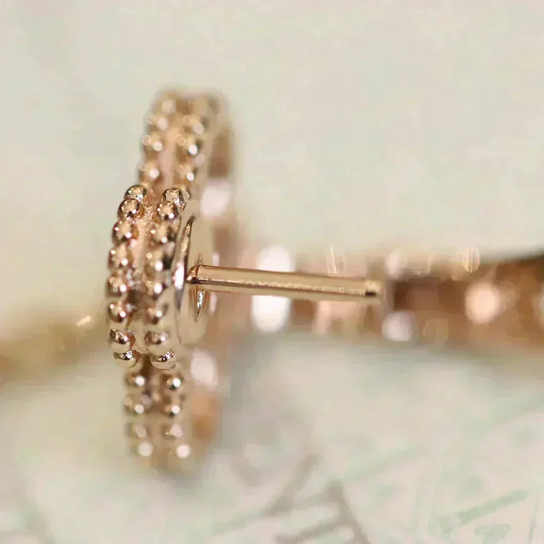 [Vintora]CLOVER MEDIUM 1 MOTIFS FUll DIAMOND EARRINGS