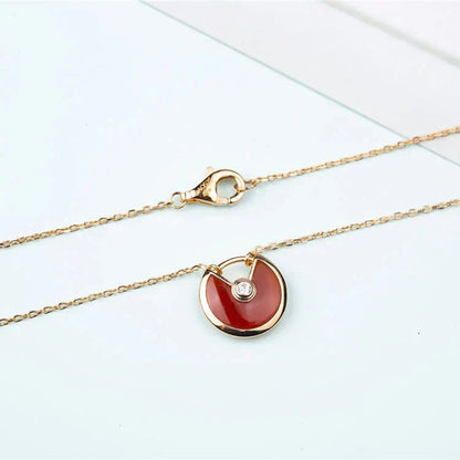 [Vintora]AMULETTE GOLD CARNELIAN ONYX NECKLACE