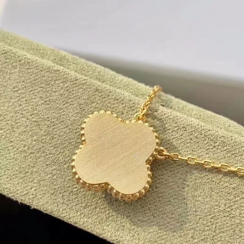 [Vintora]CLOVER 15MM DIAMOND TURQUOISE NECKLACE