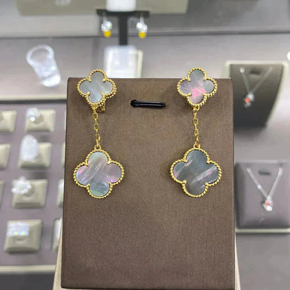 [Vintora]CLOVER 2 MOTIFS  EARRINGS (MULTIPLE CHOICESC