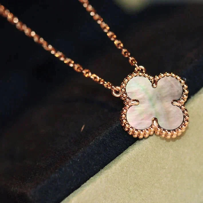 [Vintora]CLOVER 15MM  GRAY MOTHER OF PEARL NECKLACE