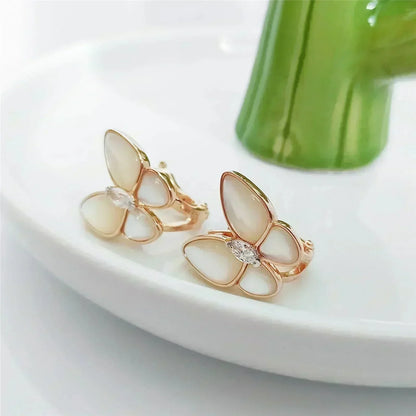 [Vintora]BUTTERFLY MOP DIAMOND EARRINGS