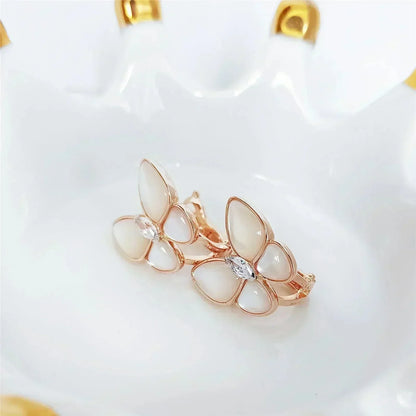 [Vintora]BUTTERFLY MOP DIAMOND EARRINGS