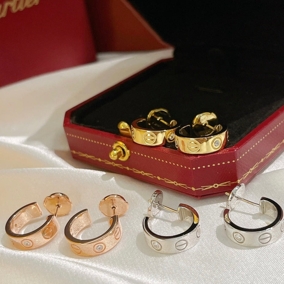 [Vintora]LOVE EARRINGS 5.7MM 2 DIAMONDS