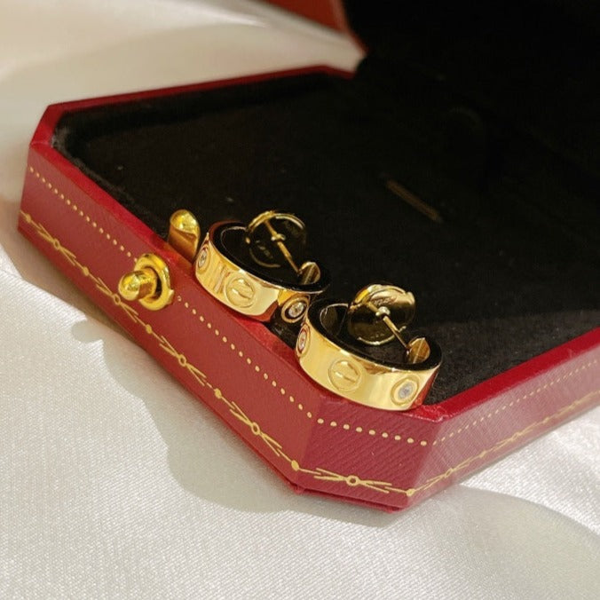 [Vintora]LOVE EARRINGS 5.7MM 2 DIAMONDS