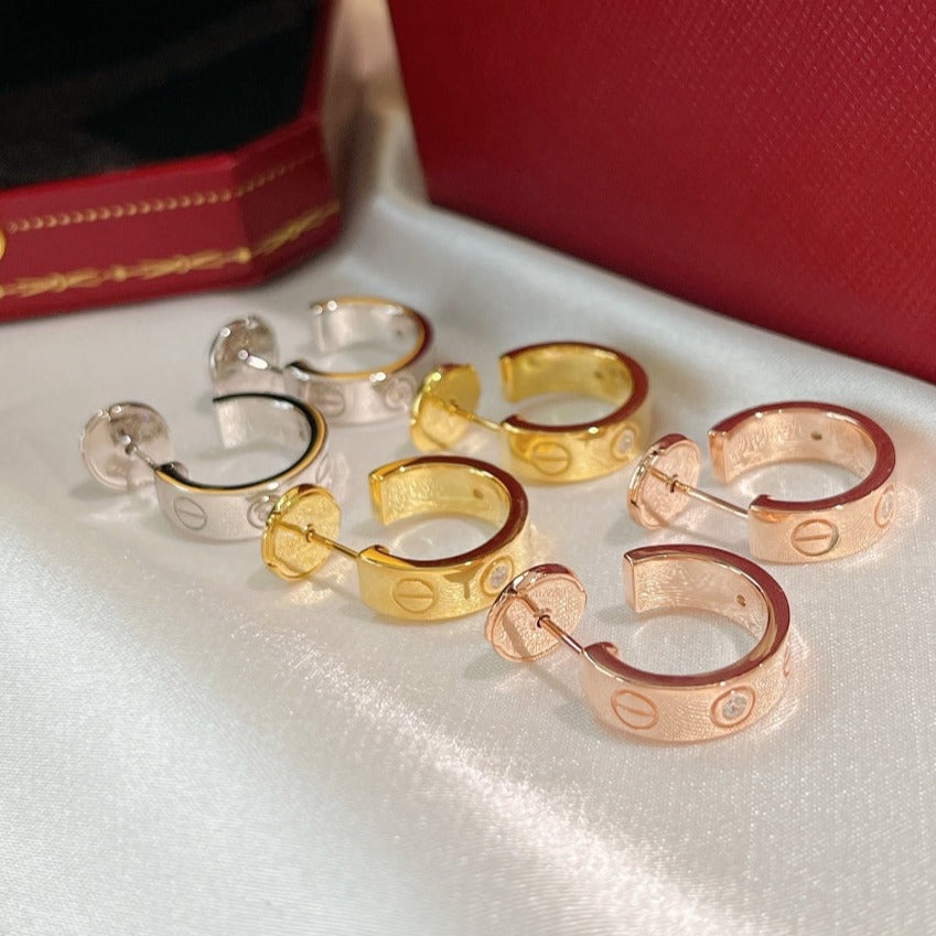 [Vintora]LOVE EARRINGS 5.7MM 2 DIAMONDS
