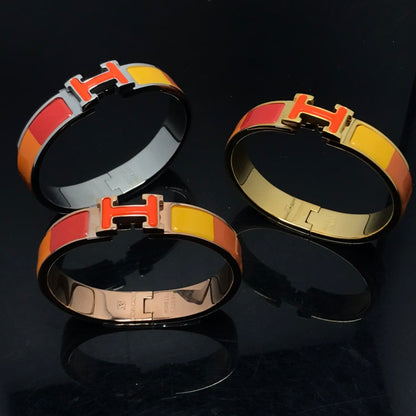 [Vintora]H BRACELET ORANGE RAINBOW CERAMIC
