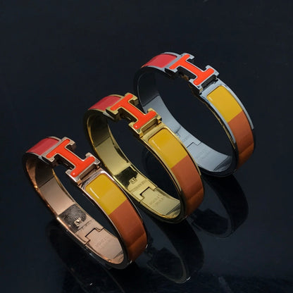 [Vintora]H BRACELET ORANGE RAINBOW CERAMIC