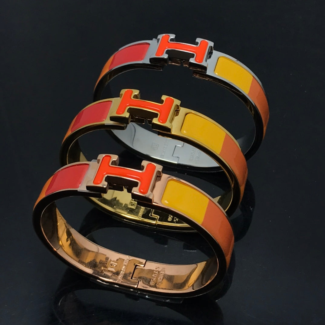 [Vintora]H BRACELET ORANGE RAINBOW CERAMIC