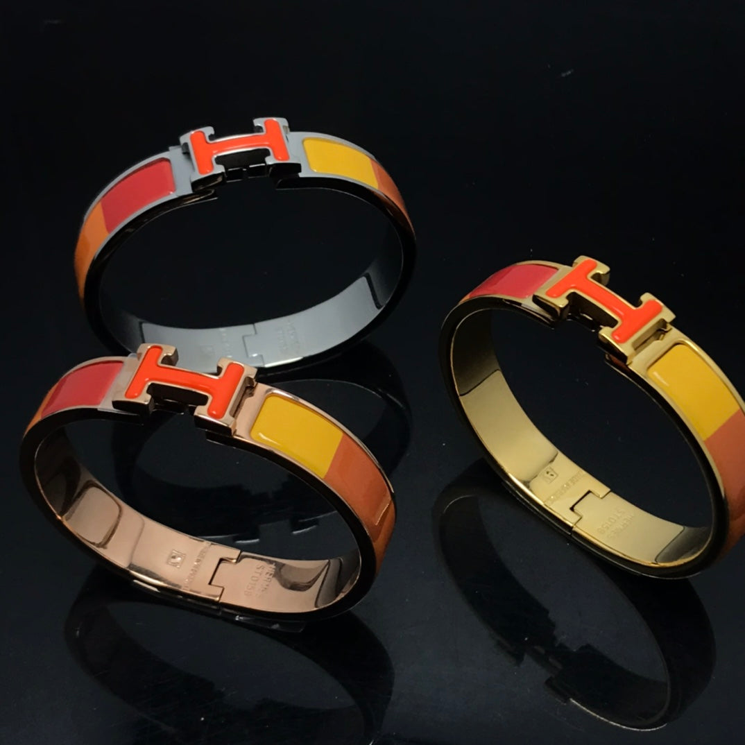[Vintora]H BRACELET ORANGE RAINBOW CERAMIC