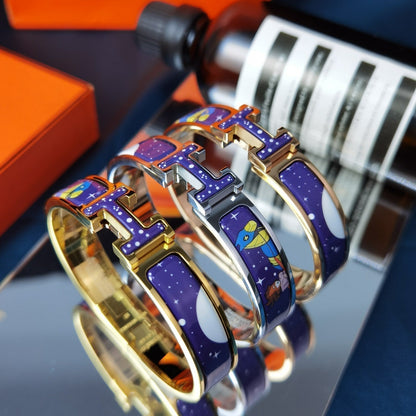 [Vintora]H STAR AND MOON BRACELET 12MM