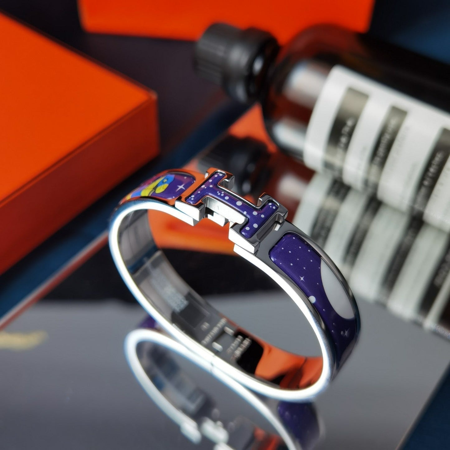[Vintora]H STAR AND MOON BRACELET 12MM